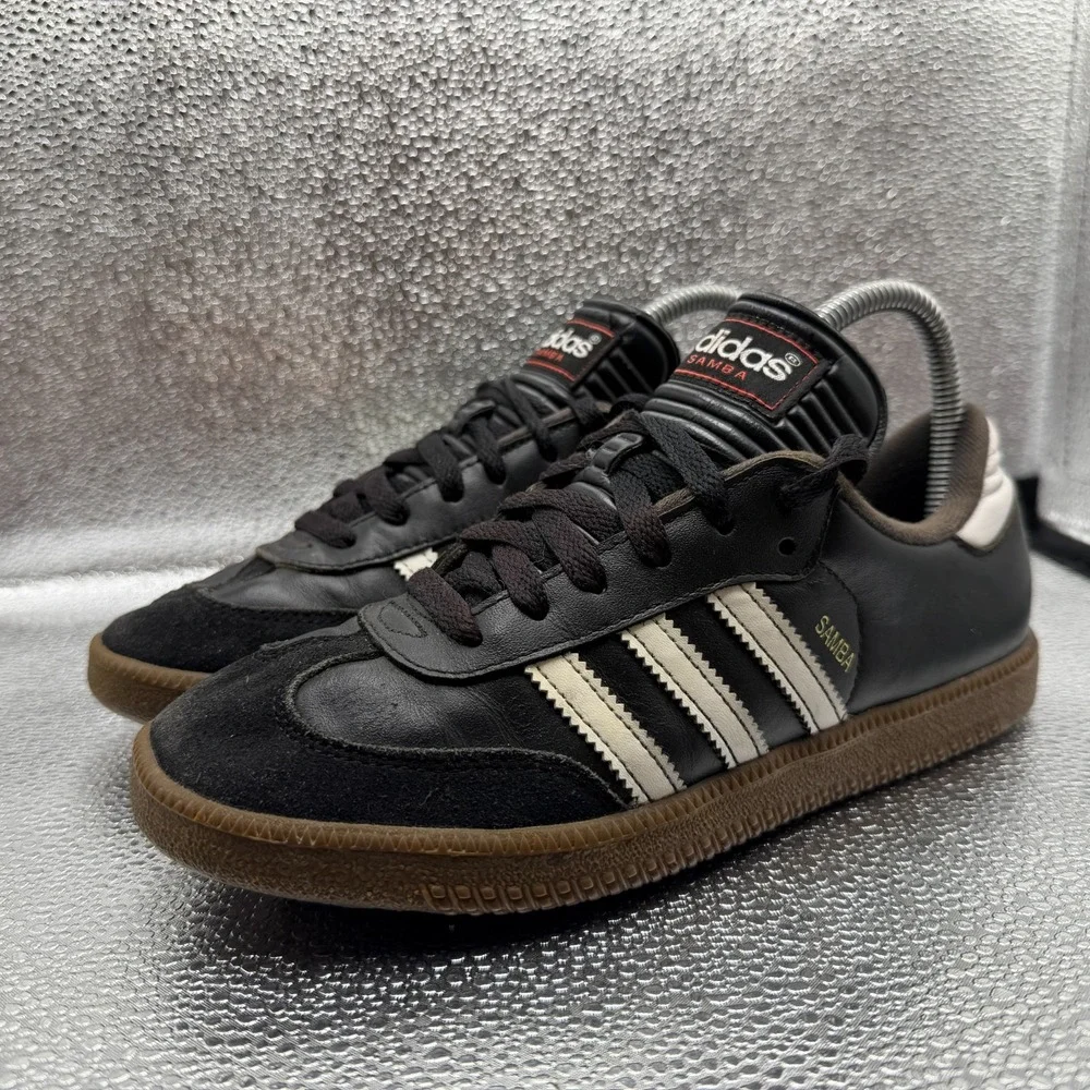 Size 5 Adidas Samba Classic Black Gum Mens Lace-Up Casual Sneaker Shoes 036516